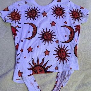 Sun&Moon cut out back t-shirt